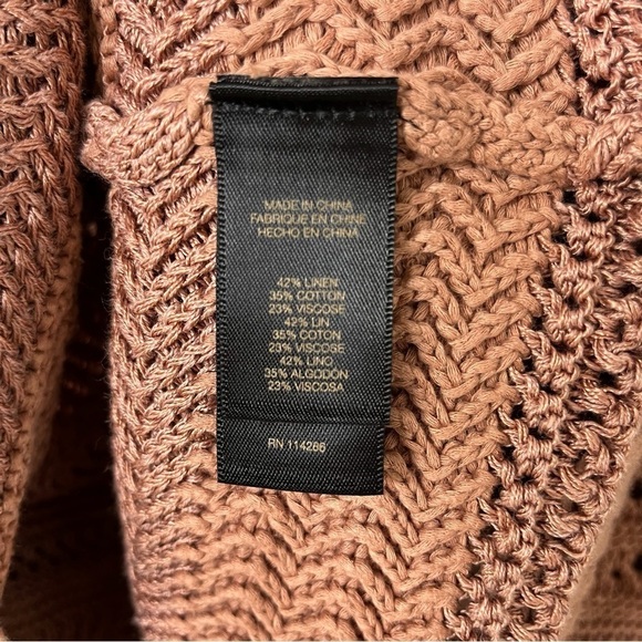 Frye Knit Sweater Flare Sleeve Mauve Size Small - Picture 6 of 7